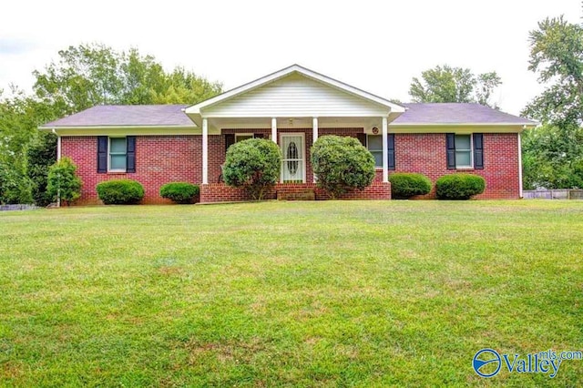 25000 Union Hill Rd, Ardmore, TN 38449 - ranch-style house featuring a front lawn and brick siding