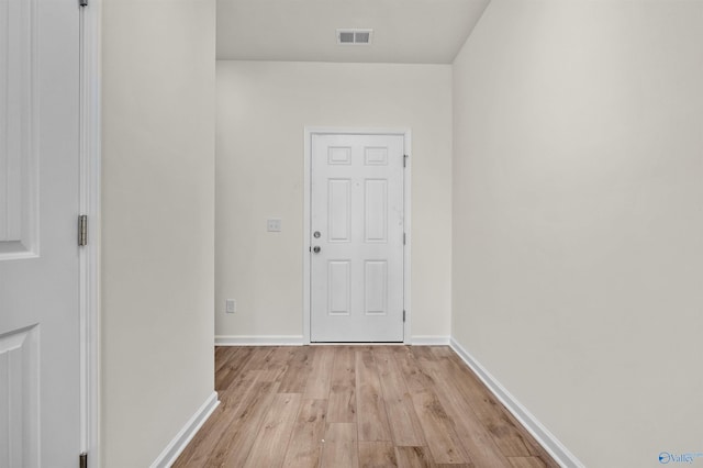 hallway featuring light hardwood / wood-style floors