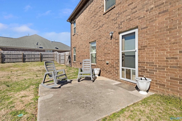 view of patio / terrace featuring a fenced backyard