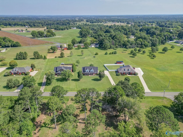 drone / aerial view with a rural view