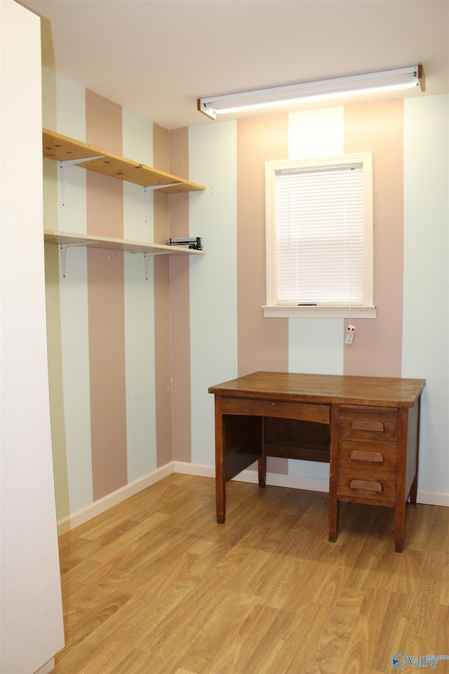 interior space featuring light wood-style floors