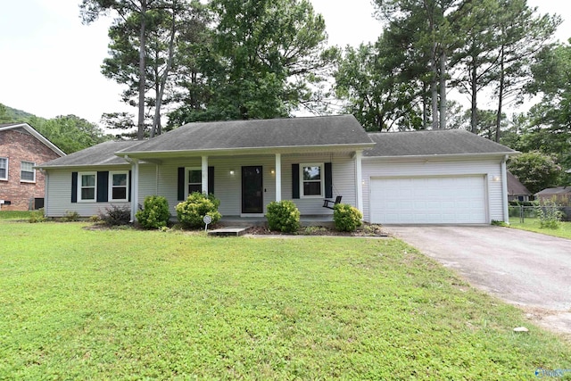 1208 SE Teenajo Dr SE, Huntsville, AL 35803 - ranch-style home featuring asphalt driveway, a garage, and a porch