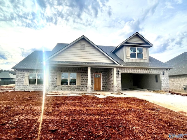 craftsman-style house with a garage