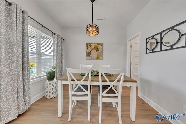 16604 Demi Dr, Athens, AL 35613 - dining space featuring wood finished floors, visible vents, and baseboards