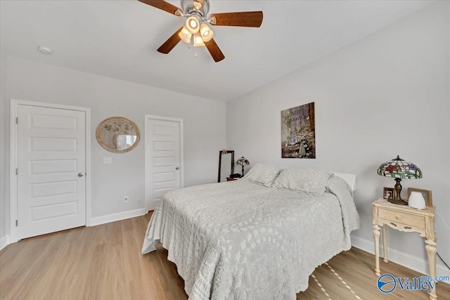 16604 Demi Dr, Athens, AL 35613 - bedroom with ceiling fan, baseboards, and wood finished floors