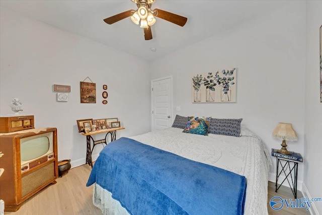 16604 Demi Dr, Athens, AL 35613 - bedroom with ceiling fan, baseboards, and wood finished floors