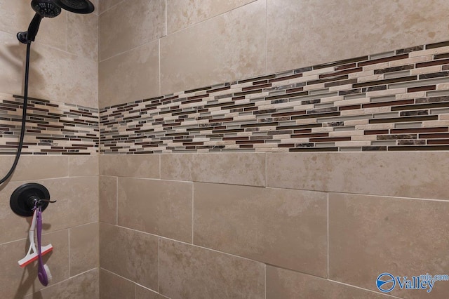 room details with tiled shower