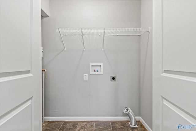 laundry area featuring electric dryer hookup and hookup for a washing machine