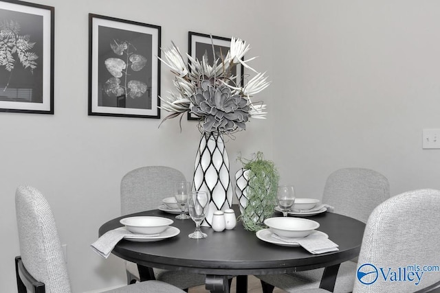 view of dining area
