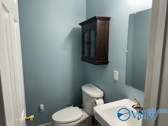 bathroom with a sink and toilet