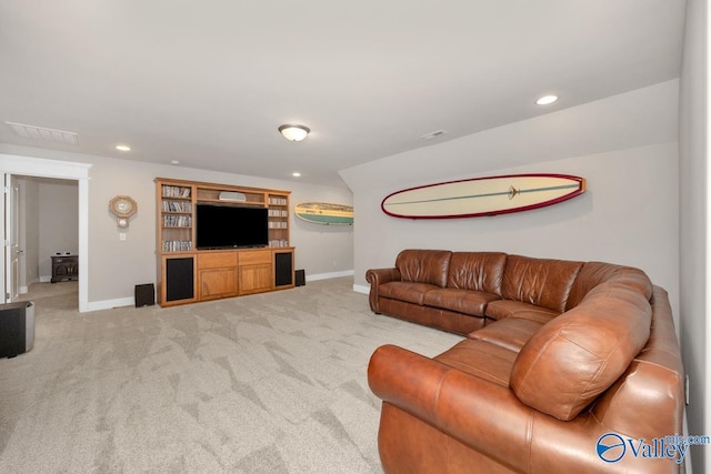 view of carpeted living room