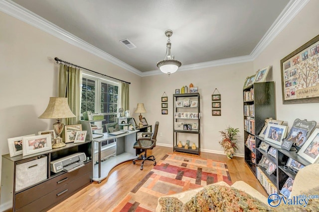 990 Chambers Rd, Double Springs, AL 35553 - office space with ornamental molding, light wood finished floors, and baseboards