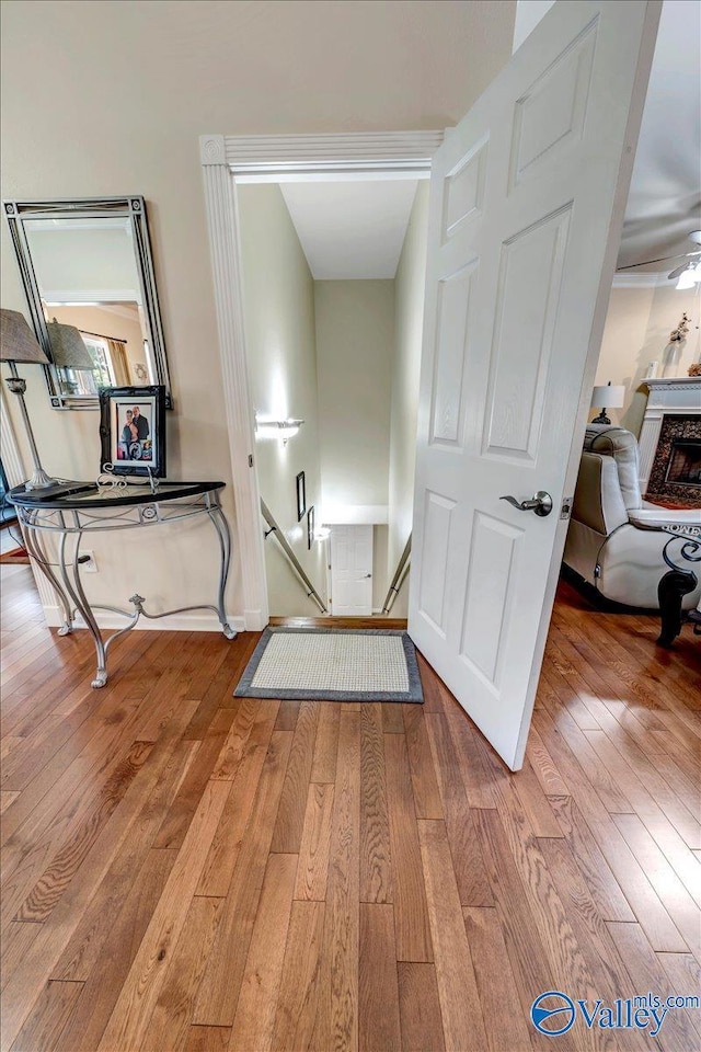 990 Chambers Rd, Double Springs, AL 35553 - foyer entrance with hardwood / wood-style floors and baseboards