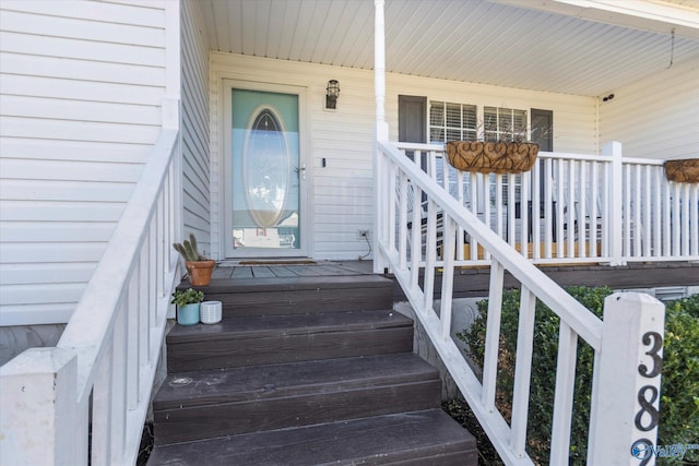 view of doorway to property