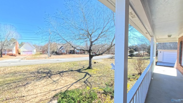 view of yard with a residential view