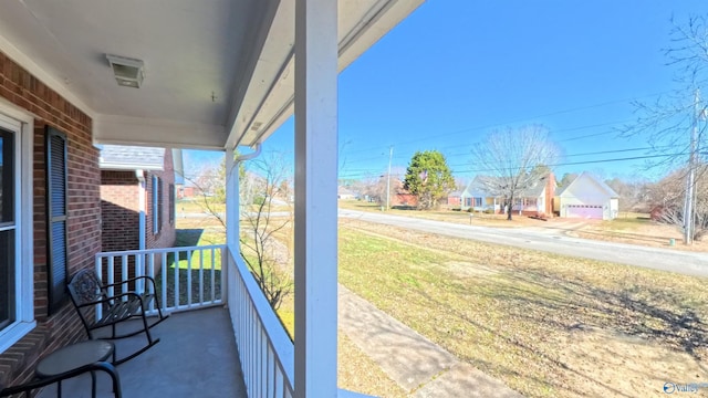 balcony with a porch