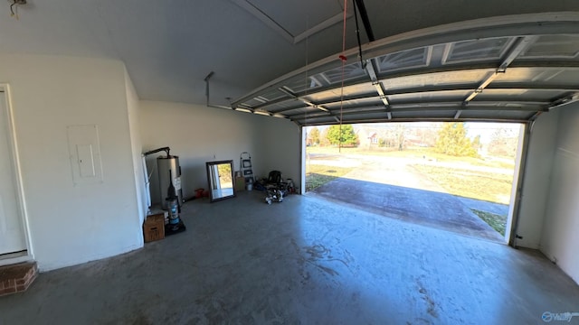 garage with electric panel