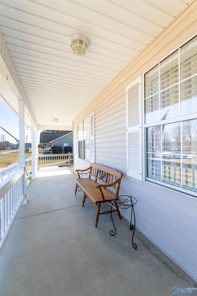 view of patio featuring covered porch