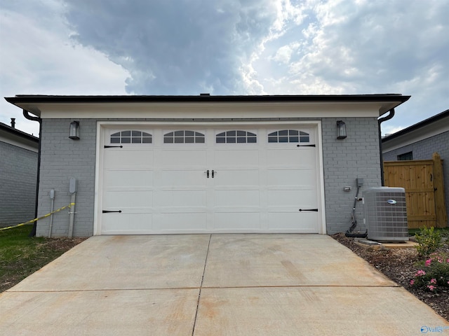 garage featuring cooling unit