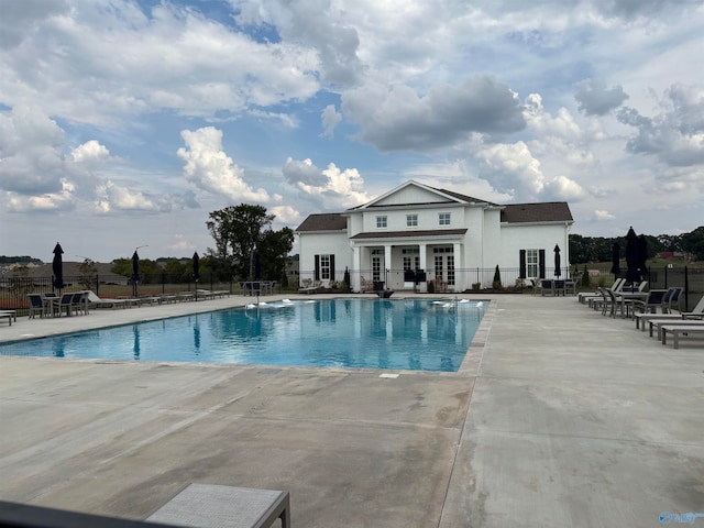 view of pool featuring a patio area