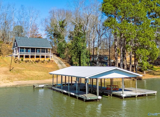 620 County Road 40, Centre, AL 35960 - dock area with a water view and boat lift