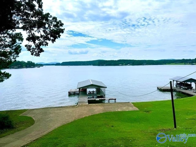 620 County Road 40, Centre, AL 35960 - dock area featuring a water view and a yard