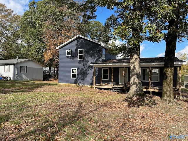 view of front of property with a porch