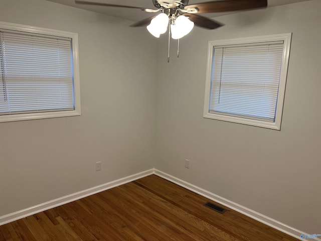 212 Nelson St NW, Hartselle, AL 35640 - unfurnished room featuring ceiling fan and hardwood / wood-style floors