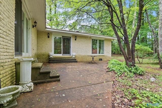 view of patio / terrace featuring entry steps