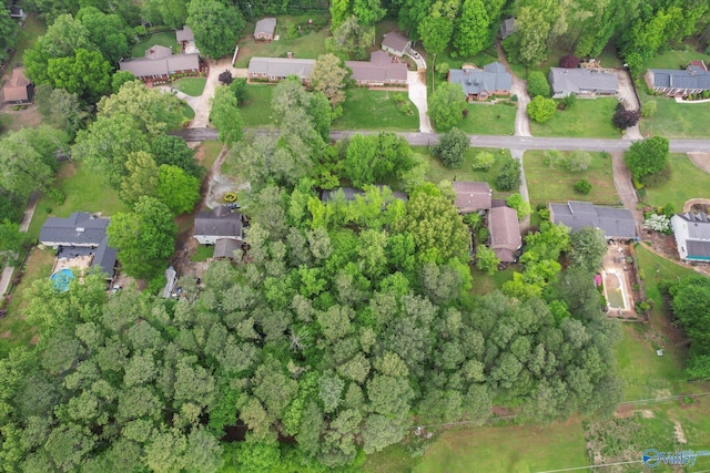 aerial view featuring a residential view