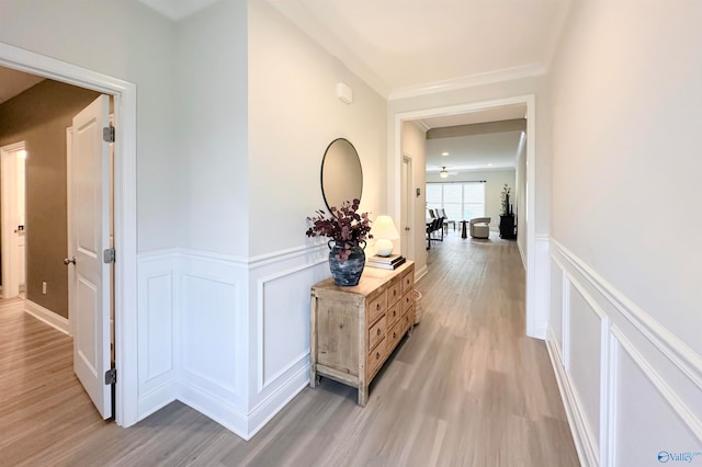 hallway featuring light hardwood / wood-style flooring