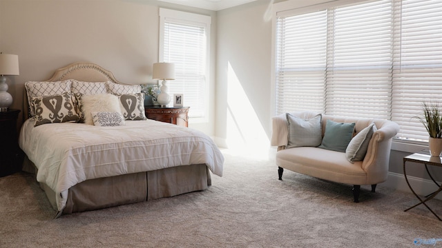 view of carpeted bedroom