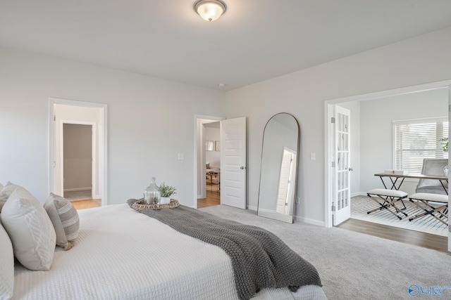 bedroom featuring carpet flooring