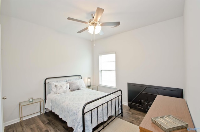 14267 Leadenhall Ln, Athens, AL 35613 - bedroom with wood finished floors, baseboards, and a ceiling fan