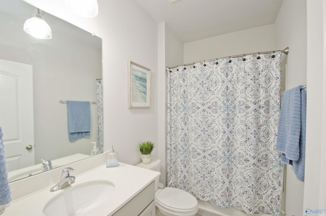 14267 Leadenhall Ln, Athens, AL 35613 - bathroom with vanity, toilet, and shower / bath combo