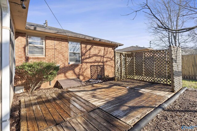 wooden deck with fence