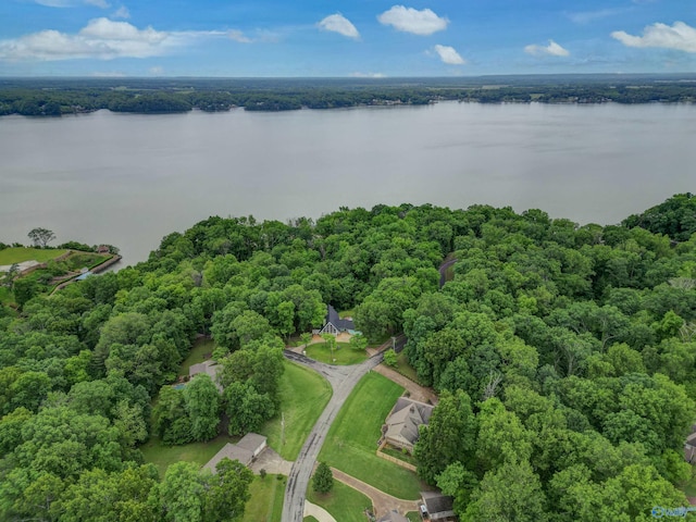 102 Fern Cv, Florence, AL 35634 - aerial view of property and surrounding area featuring a large body of water and a forest