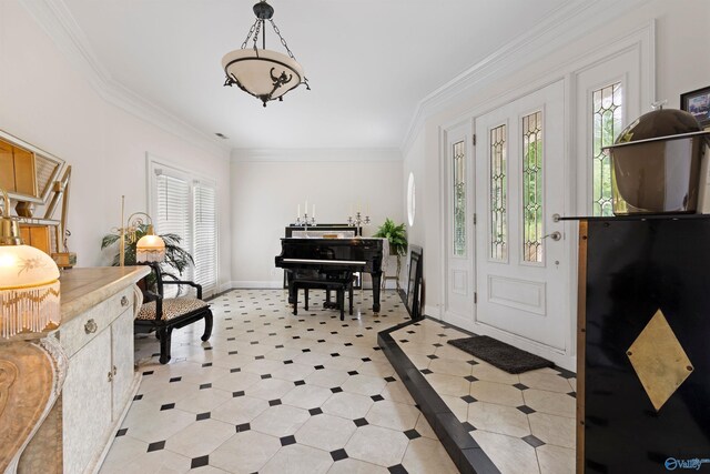 102 Fern Cv, Florence, AL 35634 - foyer entrance with ornamental molding and baseboards