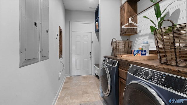 110 Ginamey Cir, Meridianville, AL 35759 - laundry area featuring washer and clothes dryer and electric panel