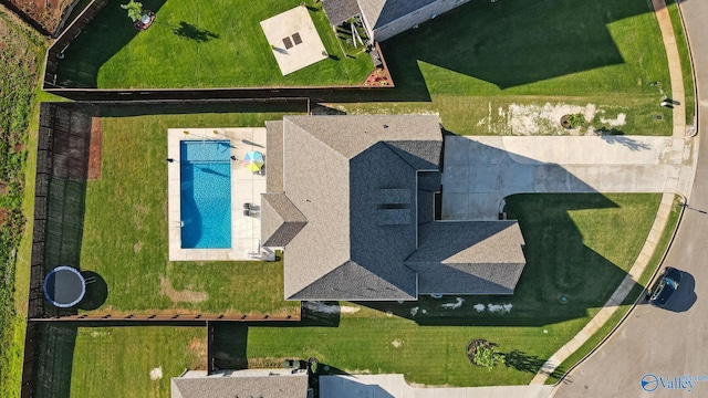 110 Ginamey Cir, Meridianville, AL 35759 - aerial view of a pool