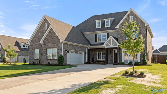 110 Ginamey Cir, Meridianville, AL 35759 - view of front of house with concrete driveway, brick siding, a shingled roof, and a garage