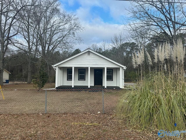 view of front of home with covered porch