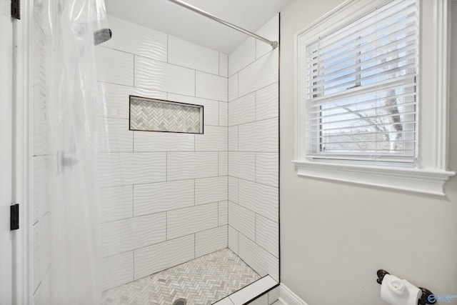 bathroom with walk in shower