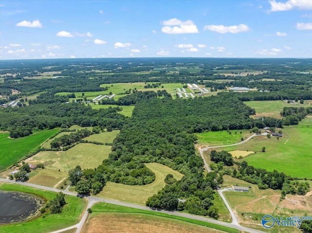 drone / aerial view featuring a rural view