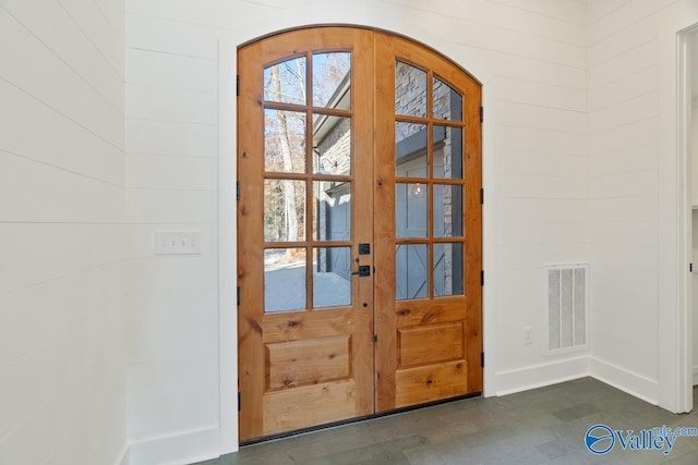 doorway to outside with french doors