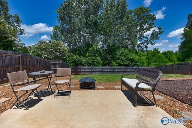 view of patio / terrace featuring a fenced backyard