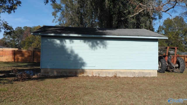 exterior space with a lawn