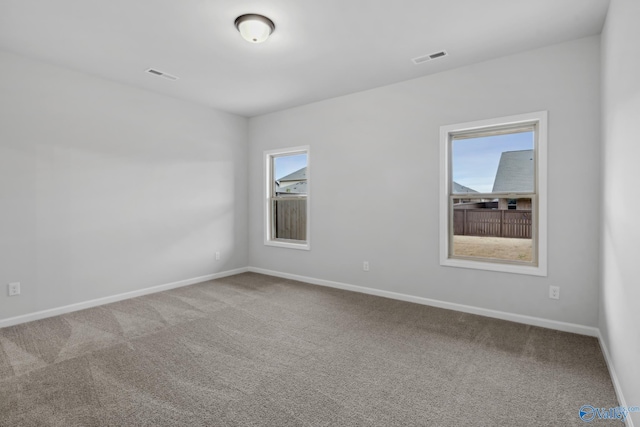 spare room featuring carpet floors