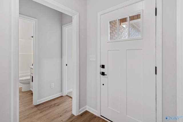 entryway featuring light hardwood / wood-style flooring