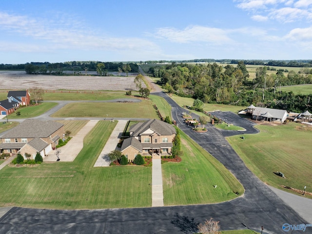 drone / aerial view with a rural view